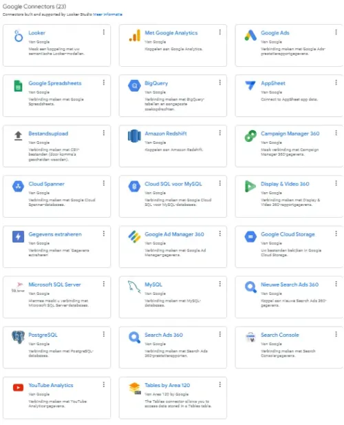 Google Conncectoren