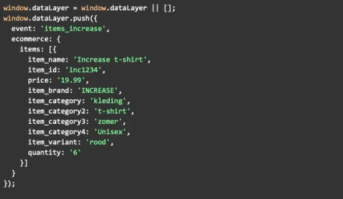 Javascript-code met een event en variabelen